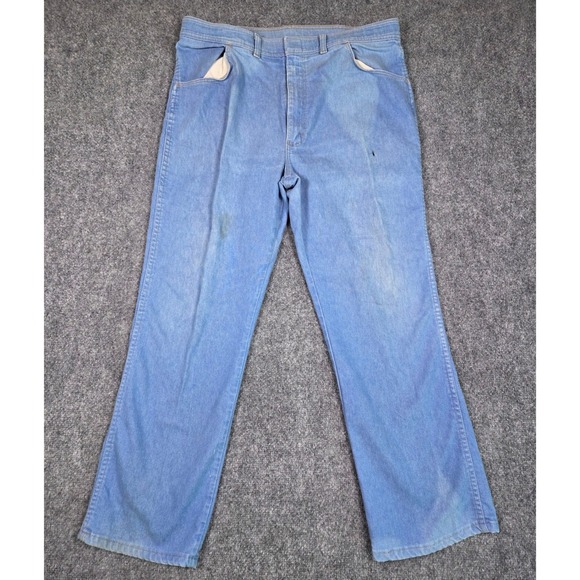 Wrangler Other - Vintage Wrangler Denim Jeans Mens 40x30 Blue Light Wash Made in USA 80495LB